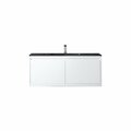 James Martin Vanities 47.3'' Single Vanity, Glossy White w/ Charcoal Black Composite Stone Top 805-V47.3-GW-CH